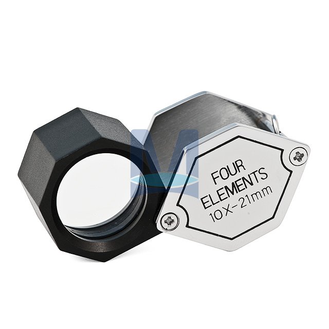 Lupa 10x achromatická čtyřčočková zavírací, zp 25 mm