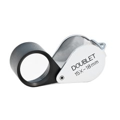 Lupa 15× aplanatická dublet zavírací, zp 14 mm