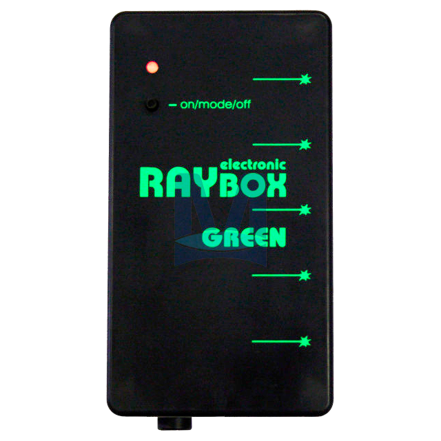 Zelený elektronický laserový box pětipaprskový se zdrojem