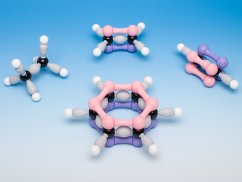 Molymod benzen, ethan, ethen, ethin – orbitalové modely