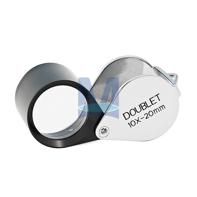 Lupa 10x aplanatická dublet zavírací, zp 20 mm