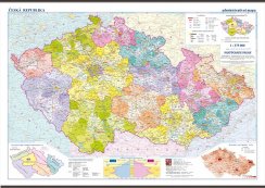 Česká republika – školní administrativní nástěnná mapa