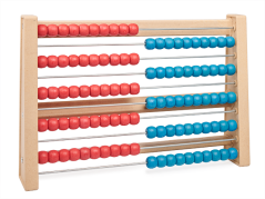 Počítadlo 1–100, RE-Wood® červená/modrá