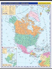 Severní a Střední Amerika – nástěnná politická mapa