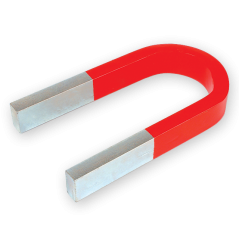 Magnet ve tvaru "U" z chromové oceli, (100x16x6 mm)