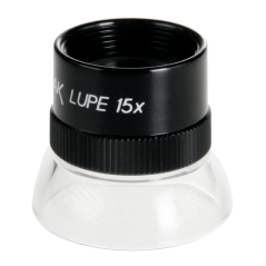 Stolní lupa 15×, achromatické čočky pr. 19 mm