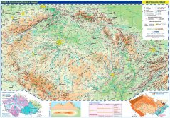 Česko – školní nástěnná fyzická mapa