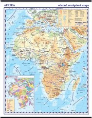 Afrika - obecně zeměpisná nástěnná mapa