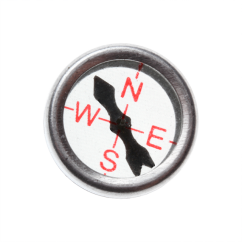 Kompas transparentní (pr. 21 mm), 12 ks.