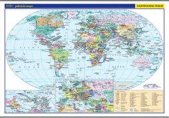 Svět - školní fyzická nástěnná mapa