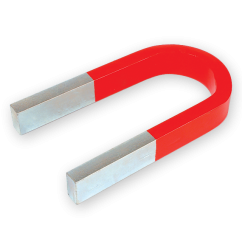 Magnet ve tvaru "U" z chromové oceli, (100x16x6 mm)