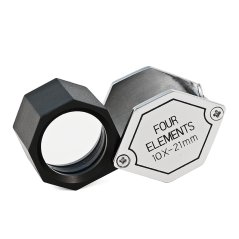 Lupa 10x achromatická čtyřčočková zavírací, zp 25 mm