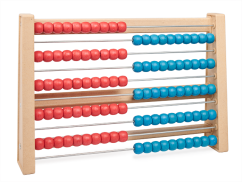 Počítadlo 1–100, RE-Wood® červená/modrá
