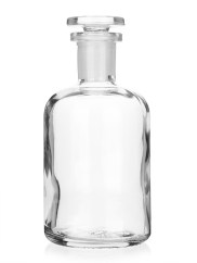 Láhev úzkohrdlá reagenční, čirá se zabroušenou zátkou