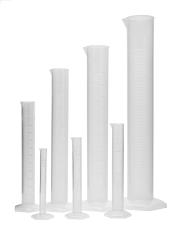 Sada 7 odměrných válců 10, 25, 50, 100, 250, 500, 1000 ml