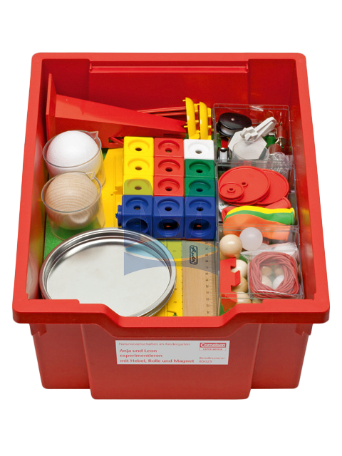 Anna a Leon experimentují s pákou, kladkou a magnetem