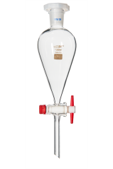 Nálevka dělící hruškovitá a teflonovým kohoutem