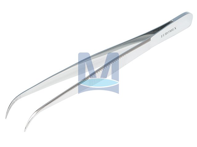 Pinzeta preparační s ohnutým ostrým hrotem 130 mm