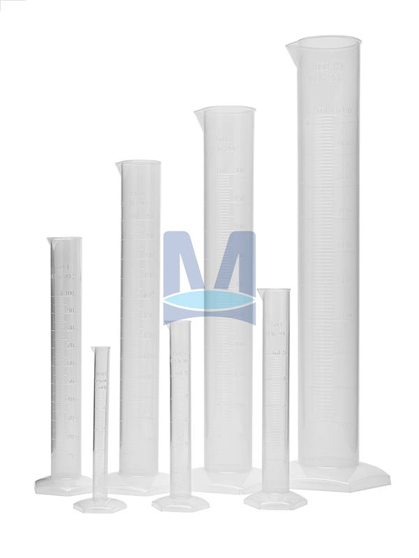 Sada 7 odměrných válců 10, 25, 50, 100, 250, 500, 1000 ml