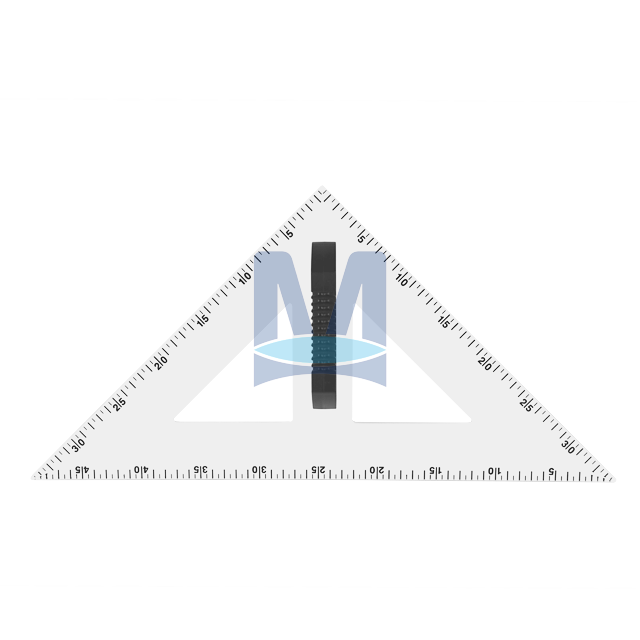 Trojúhelník 45° a 60 cm