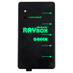 Zelený elektronický laserový box pětipaprskový se zdrojem Zelený elektronický laserový box pětipaprskový se zdrojem